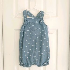 Carter's Denim Heart Romper